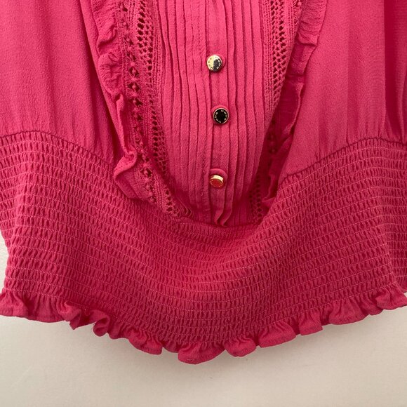 Bebe pink ruffle camisole tank - Picture 4 of 13